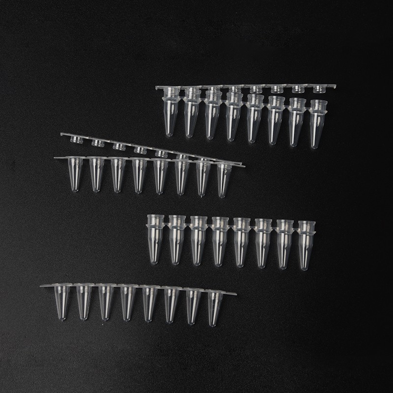 歐萊博0.1mlPCR8連排管（透明）+平蓋（透明）_pcr8聯管